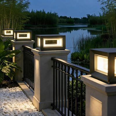 AureaLight | Modern Waterproof Solar Post Light for Outdoor Landscape Lighting in Stainless Steel 5