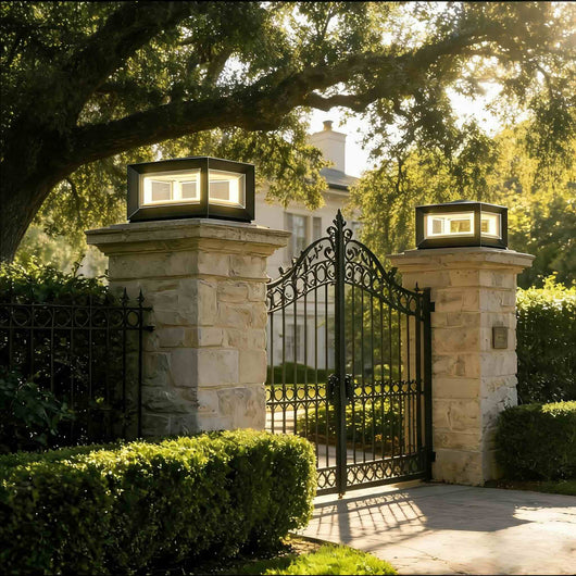 AureaLight | Modern Waterproof Solar Post Light for Outdoor Landscape Lighting in Stainless Steel 6