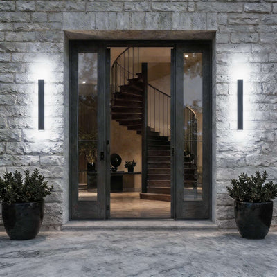 AureaLight | Sleek Dimmable Outdoor Wall Sconce in Matte Black | Waterproof Iron Design 0