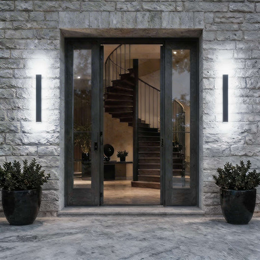 AureaLight | Sleek Dimmable Outdoor Wall Sconce in Matte Black | Waterproof Iron Design 0