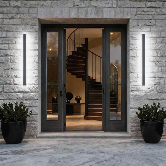 AureaLight | Sleek Dimmable Outdoor Wall Sconce in Matte Black | Waterproof Iron Design 12