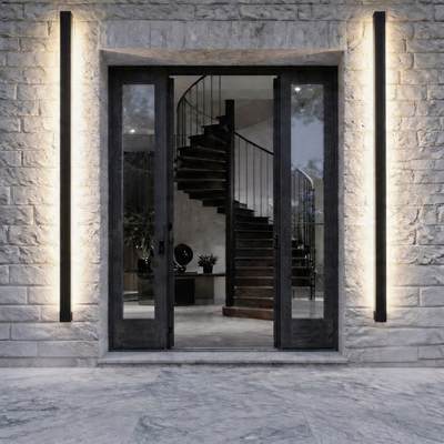 AureaLight | Sleek Dimmable Outdoor Wall Sconce in Matte Black | Waterproof Iron Design 14