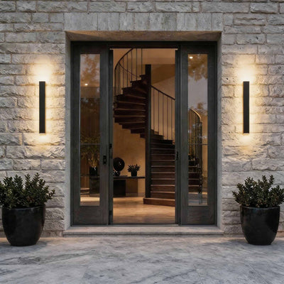 AureaLight | Sleek Dimmable Outdoor Wall Sconce in Matte Black | Waterproof Iron Design 1