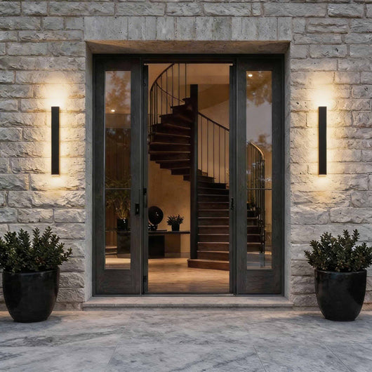AureaLight | Sleek Dimmable Outdoor Wall Sconce in Matte Black | Waterproof Iron Design 1