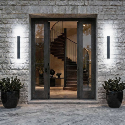 AureaLight | Sleek Dimmable Outdoor Wall Sconce in Matte Black | Waterproof Iron Design 2
