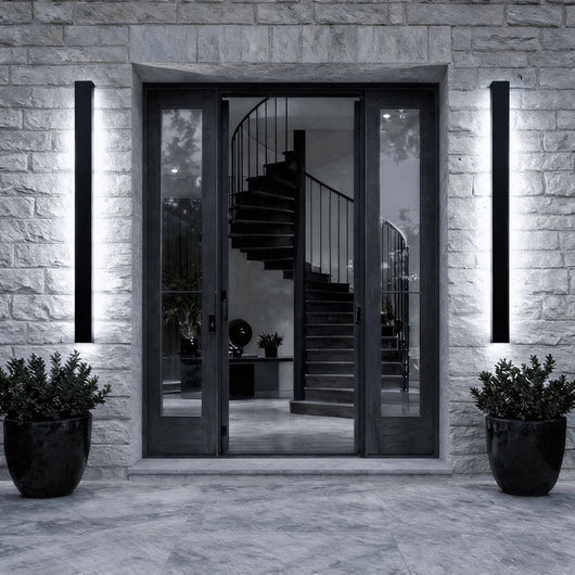 AureaLight | Sleek Dimmable Outdoor Wall Sconce in Matte Black | Waterproof Iron Design 3