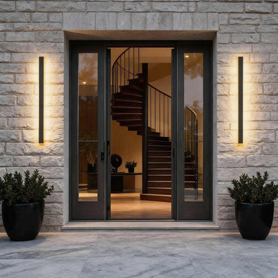 AureaLight | Sleek Dimmable Outdoor Wall Sconce in Matte Black | Waterproof Iron Design 5