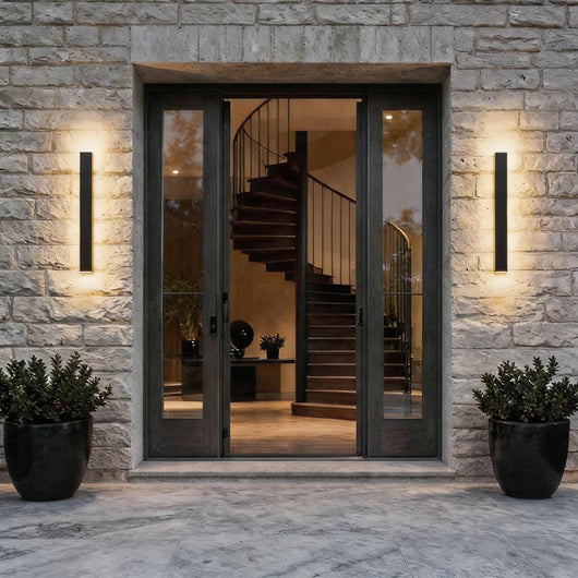 AureaLight | Sleek Dimmable Outdoor Wall Sconce in Matte Black | Waterproof Iron Design 6