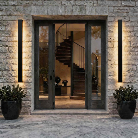 AureaLight | Sleek Dimmable Outdoor Wall Sconce in Matte Black | Waterproof Iron Design 7
