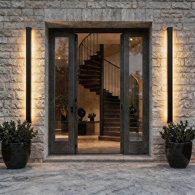 AureaLight | Sleek Dimmable Outdoor Wall Sconce in Matte Black | Waterproof Iron Design 8