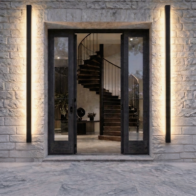 AureaLight | Sleek Dimmable Outdoor Wall Sconce in Matte Black | Waterproof Iron Design 9