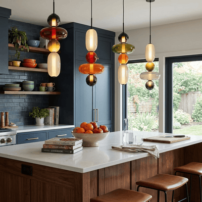 AuroraGlass | Elegant Clear Glass Pendant Light for Modern Kitchens 2
