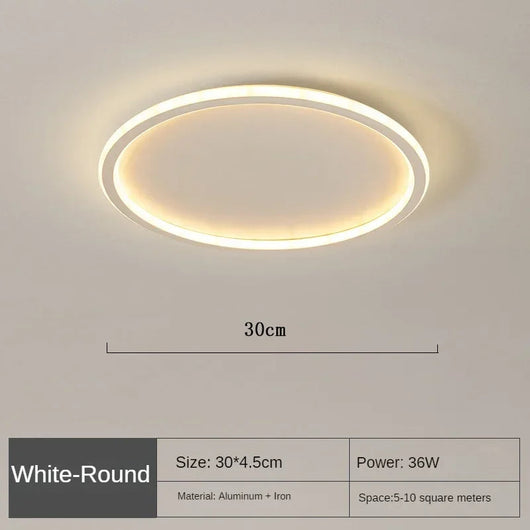 AuroraGlobe | Elegant Modern Round Flush Mount Ceiling Light 12