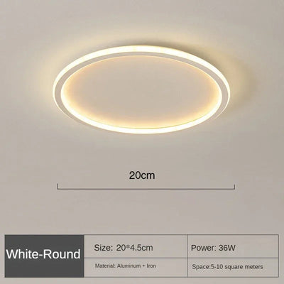 AuroraGlobe | Elegant Modern Round Flush Mount Ceiling Light 6