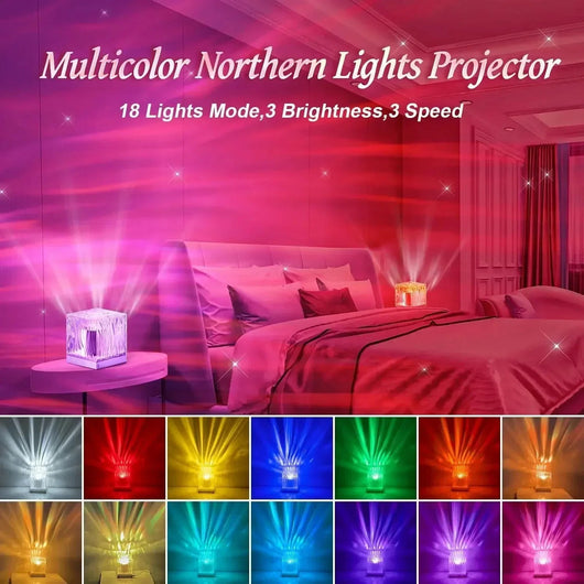 AuroraWave | Tranquil Colorful LED Night Light Projector 2
