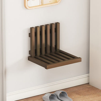 Bamboo Footstool Ottoman with Backrest | Foldable Space-Saving Design for Entryways 9