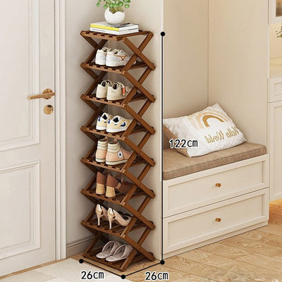 Bamboo Shoe Rack Organizer | Space-Saving Tiered Design for Closet and Entryway 11