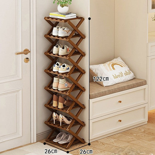Bamboo Shoe Rack Organizer | Space-Saving Tiered Design for Closet and Entryway 11