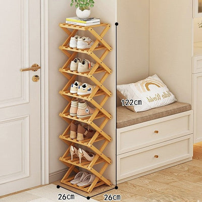Bamboo Shoe Rack Organizer | Space-Saving Tiered Design for Closet and Entryway 12