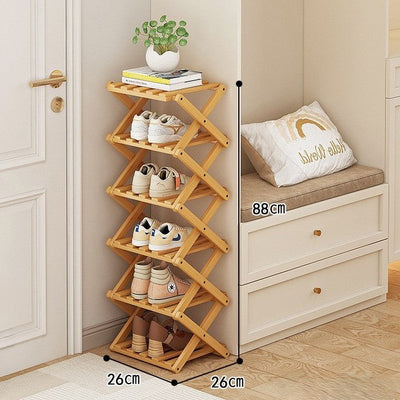 Bamboo Shoe Rack Organizer | Space-Saving Tiered Design for Closet and Entryway 16