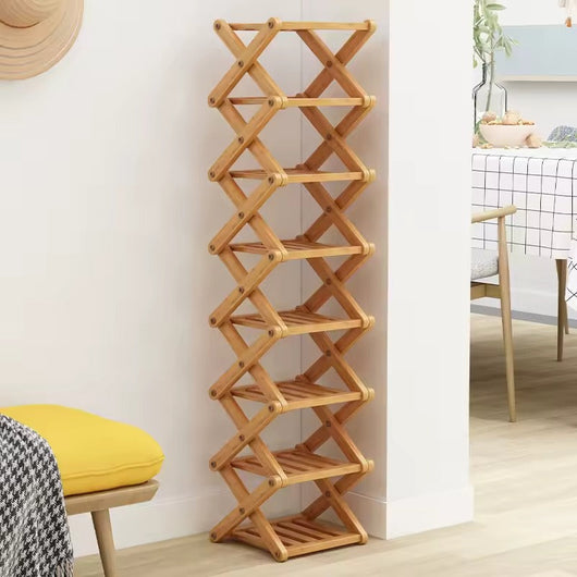 Bamboo Shoe Rack Organizer | Space-Saving Tiered Design for Closet and Entryway 2