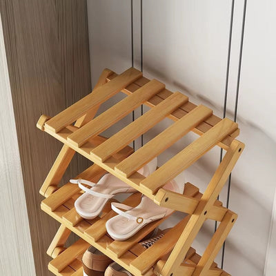 Bamboo Shoe Rack Organizer | Space-Saving Tiered Design for Closet and Entryway 5