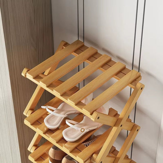 Bamboo Shoe Rack Organizer | Space-Saving Tiered Design for Closet and Entryway 5