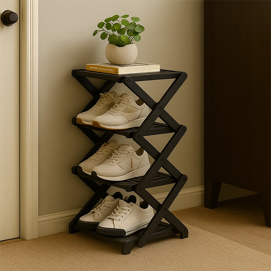 Bamboo Shoe Rack Organizer | Space-Saving Tiered Design for Closet and Entryway 6