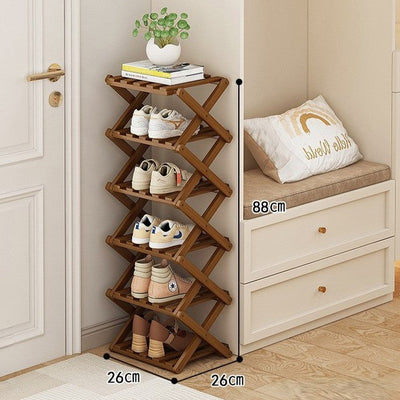 Bamboo Shoe Rack Organizer | Space-Saving Tiered Design for Closet and Entryway 9
