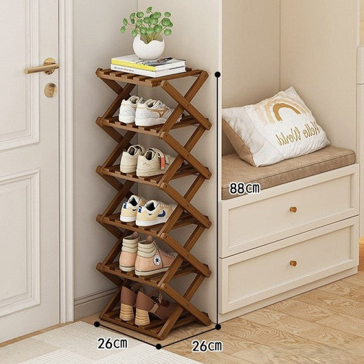 Bamboo Shoe Rack Organizer | Space-Saving Tiered Design for Closet and Entryway 9