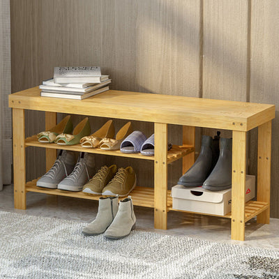 Bamboo Shoe Rack | 2-Tier Design for Efficient Shoe Storage | Entryway Organization 1