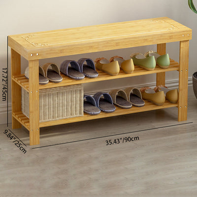 Bamboo Shoe Rack | 2-Tier Design for Efficient Shoe Storage | Entryway Organization 8