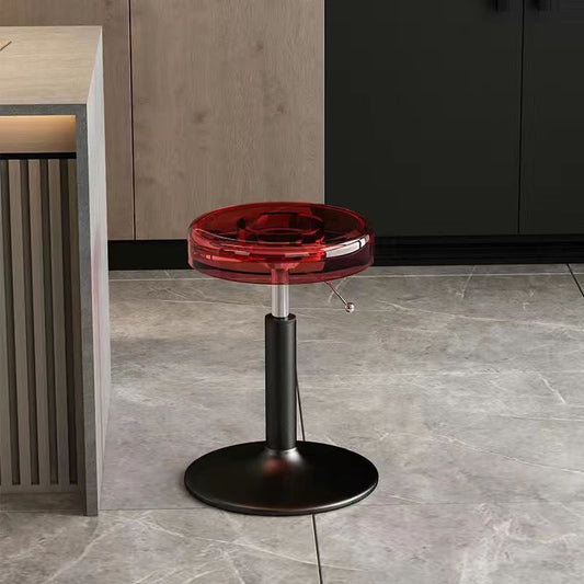 Bar Stool | Acrylic & Carbon Steel | Height Adjustable | Modern Dining Room Seating 0