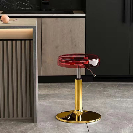 Bar Stool | Acrylic & Carbon Steel | Height Adjustable | Modern Dining Room Seating 13