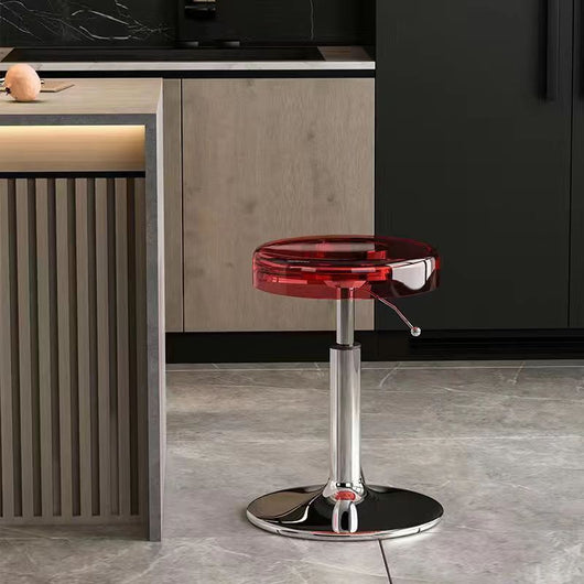 Bar Stool | Acrylic & Carbon Steel | Height Adjustable | Modern Dining Room Seating 17
