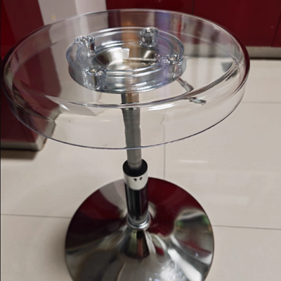 Bar Stool | Acrylic & Carbon Steel | Height Adjustable | Modern Dining Room Seating 4