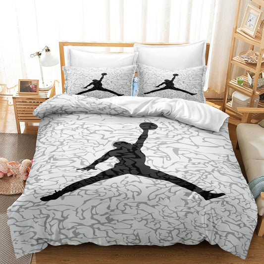 Basketball Bedding Set | Soft Fabric Duvet Cover & Pillowcases | Cozy Sleep Experience for Sports Enthusiast Bedroom 0