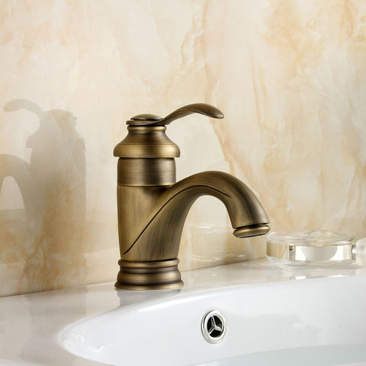 Bathroom Faucet Mixer Tap | Antique Brass, Leak-Proof Design | Elegant Upgrade for Modern Bathrooms 0