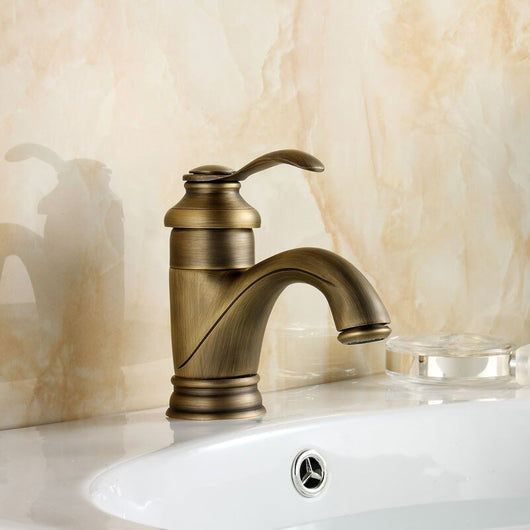 Bathroom Faucet Mixer Tap | Antique Brass, Leak-Proof Design | Elegant Upgrade for Modern Bathrooms 0