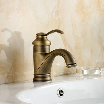 Bathroom Faucet Mixer Tap | Antique Brass, Leak-Proof Design | Elegant Upgrade for Modern Bathrooms 1