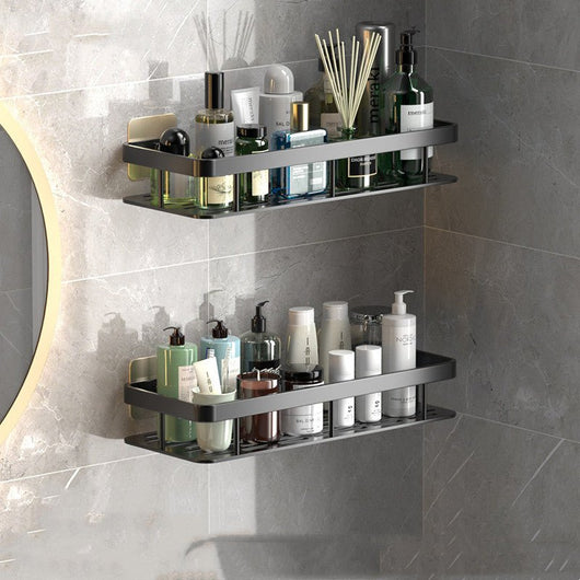 Bathroom Shelf | Aluminum | Drill-Free Installation, Space-Saving Storage | Perfect for Bathroom Organization 3