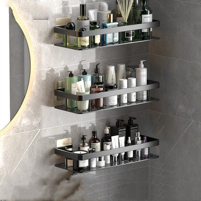 Bathroom Shelf | Aluminum | Drill-Free Installation, Space-Saving Storage | Perfect for Bathroom Organization 4