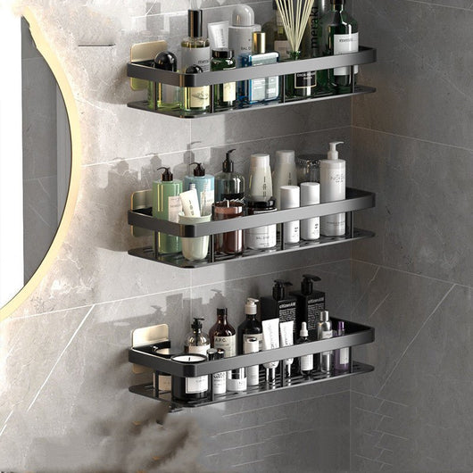 Bathroom Shelf | Aluminum | Drill-Free Installation, Space-Saving Storage | Perfect for Bathroom Organization 4