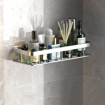 Bathroom Shelf | Aluminum | Drill-Free Installation, Space-Saving Storage | Perfect for Bathroom Organization 5