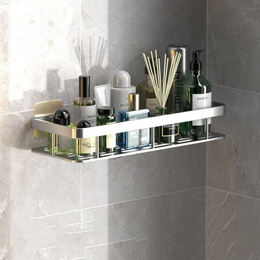 Bathroom Shelf | Aluminum | Drill-Free Installation, Space-Saving Storage | Perfect for Bathroom Organization 5