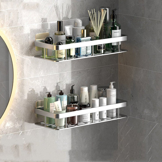 Bathroom Shelf | Aluminum | Drill-Free Installation, Space-Saving Storage | Perfect for Bathroom Organization 6