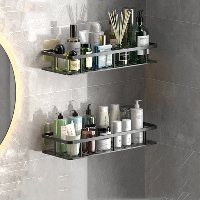 Bathroom Shelf | Aluminum | Drill-Free Installation, Space-Saving Storage | Perfect for Bathroom Organization 8