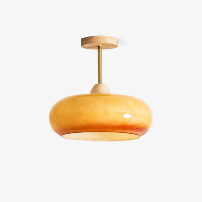 BauhausGlow | Vintage Elegant Glass Disc Flush Mount Ceiling Light 1
