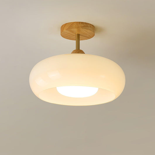 BauhausGlow | Vintage Elegant Glass Disc Flush Mount Ceiling Light 5