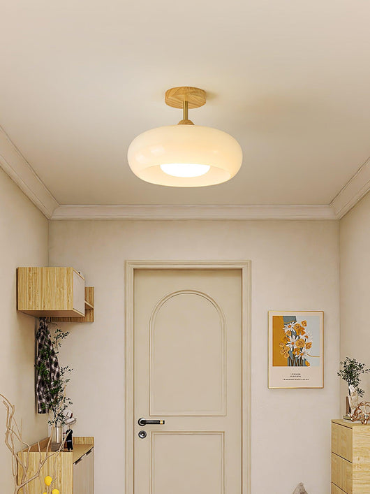 BauhausGlow | Vintage Elegant Glass Disc Flush Mount Ceiling Light 7